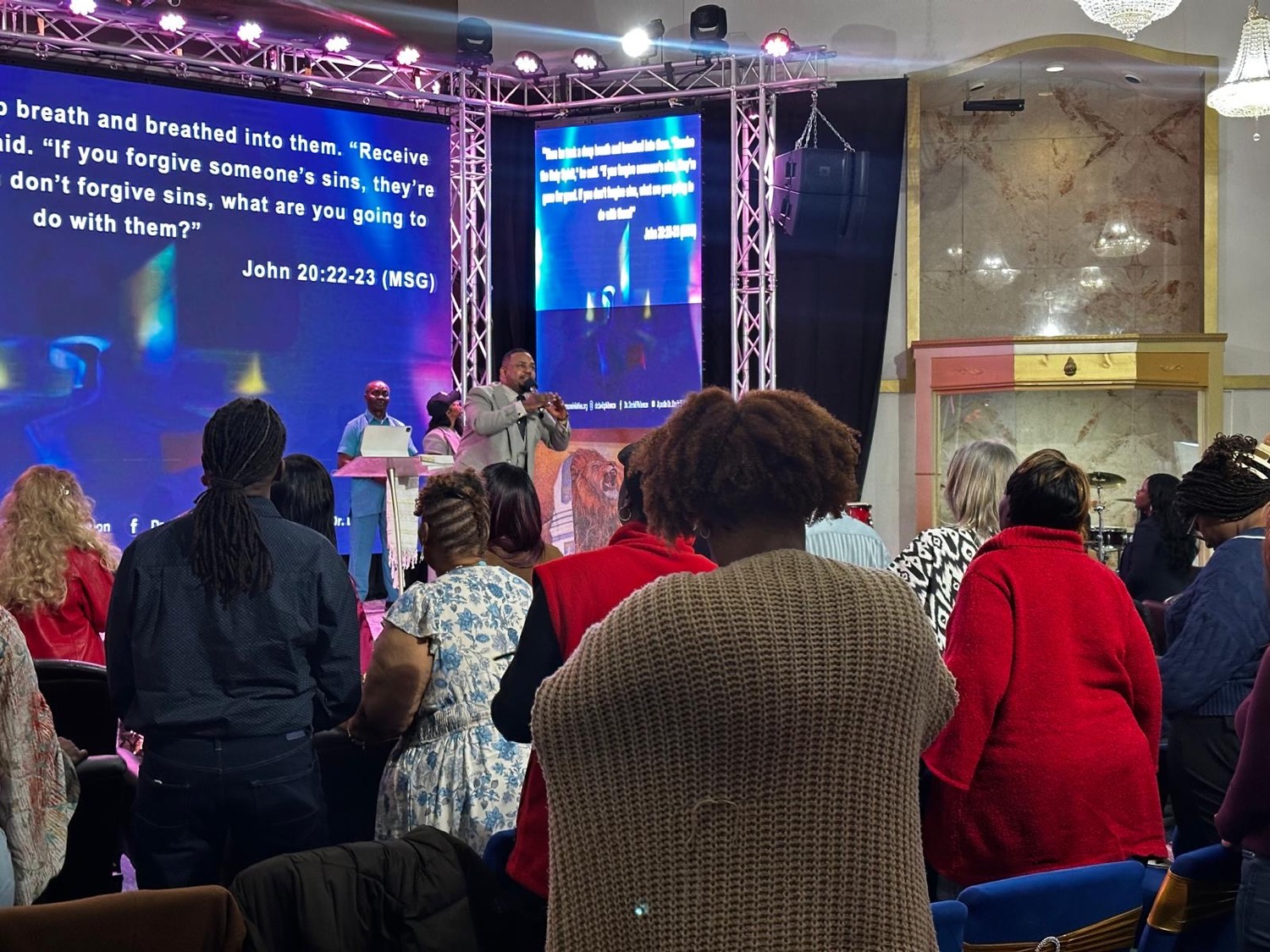 Teaching the Word at Church on Fire International